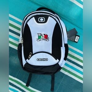 🎉✨ OGIO Bullion Pack Black and White Men's Backpack with La Chona Embroidery
